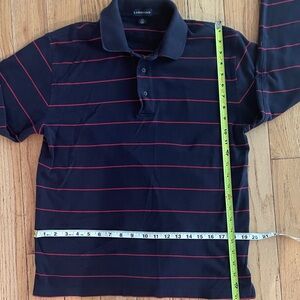 Lands' End Men's Polo in Navy with Red Stripes